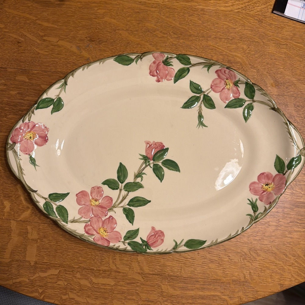 Franciscan Ware Desert Rose Oval Turkey Platter USA  19-1/2" - MINT
